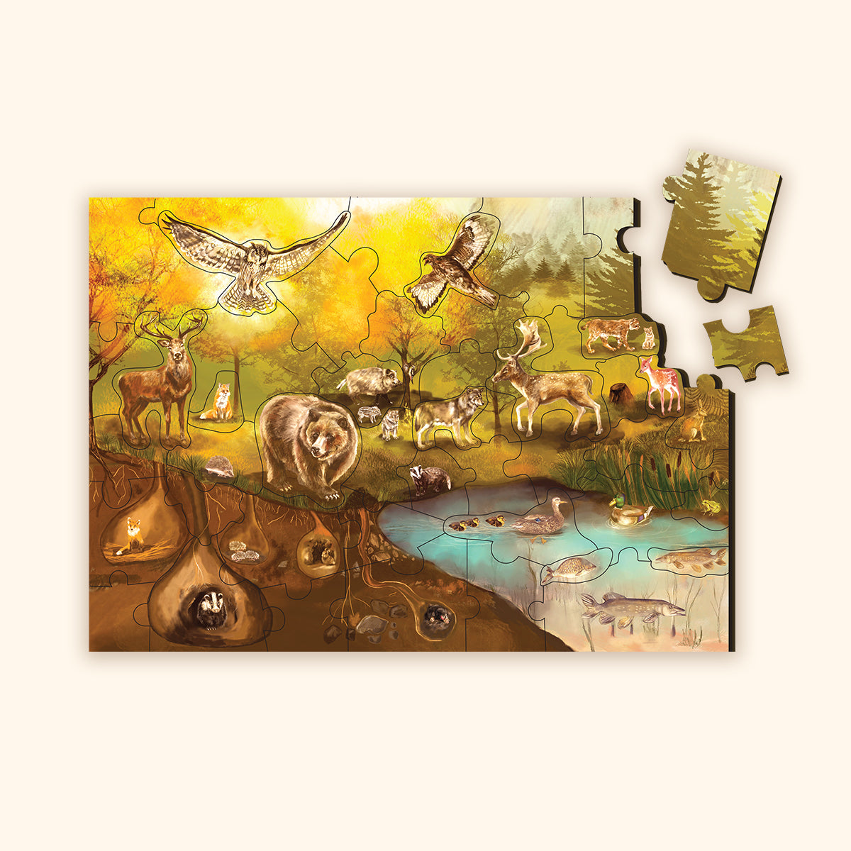 Bodenpuzzle Wald