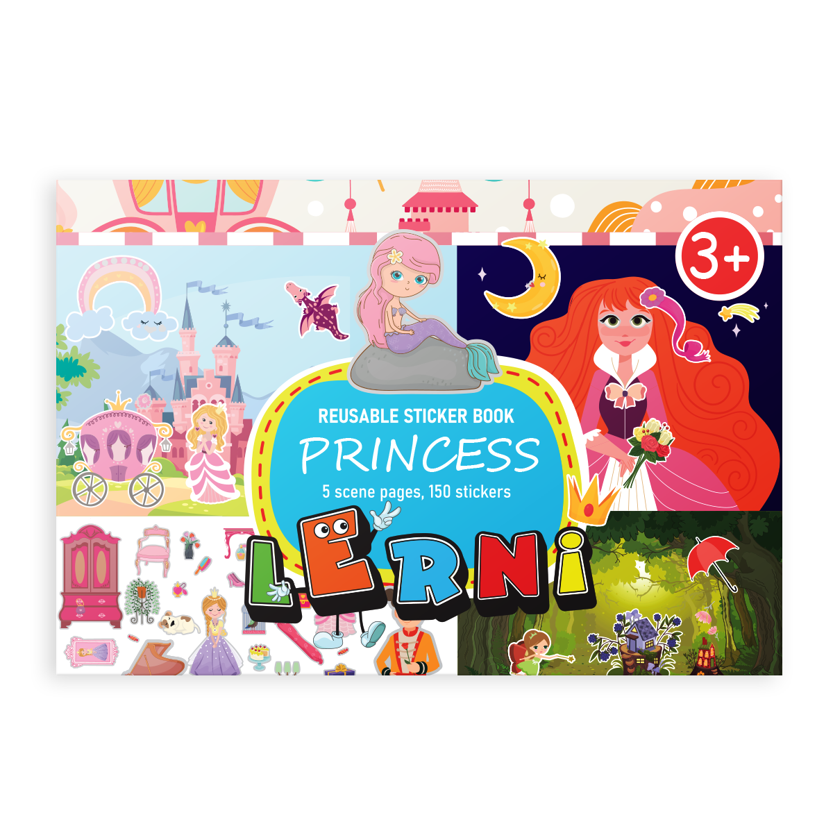 Wiederverwendbares Sticker-Buch – Prinzessin