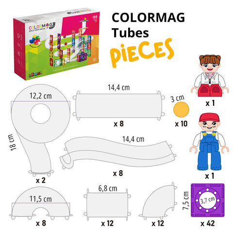COLORMAG TUBES Magnetbaukasten