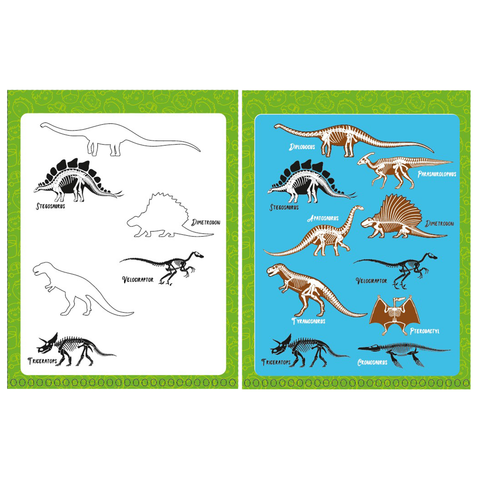 Hurra Wassermalbuch – Dinosaurier Design